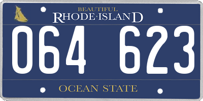 RI license plate 064623