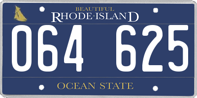 RI license plate 064625