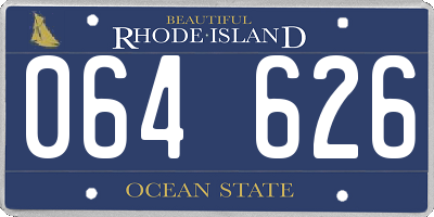 RI license plate 064626