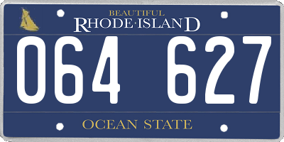 RI license plate 064627