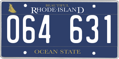 RI license plate 064631
