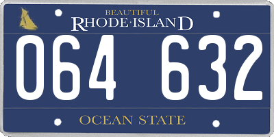 RI license plate 064632