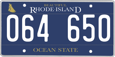 RI license plate 064650