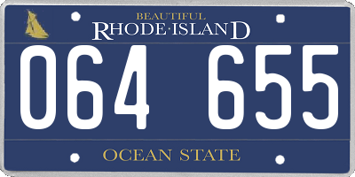 RI license plate 064655
