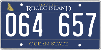 RI license plate 064657