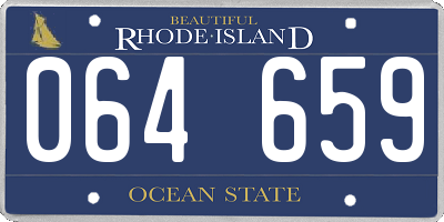 RI license plate 064659