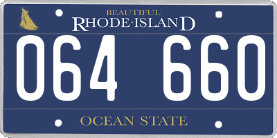 RI license plate 064660