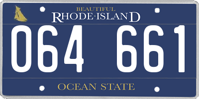RI license plate 064661