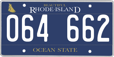 RI license plate 064662