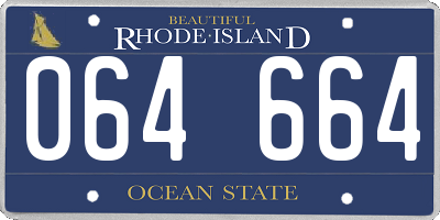 RI license plate 064664