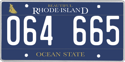 RI license plate 064665