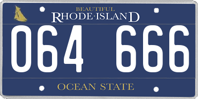 RI license plate 064666