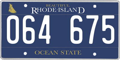 RI license plate 064675