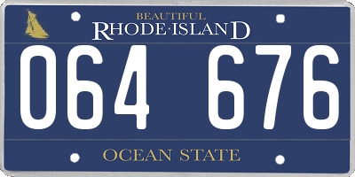 RI license plate 064676