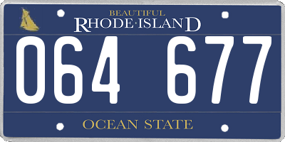 RI license plate 064677