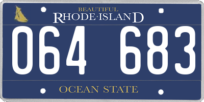 RI license plate 064683
