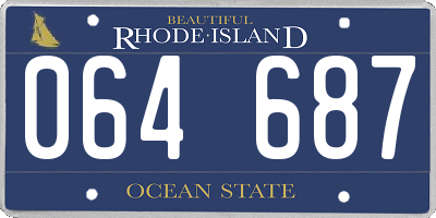 RI license plate 064687