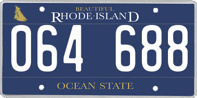 RI license plate 064688