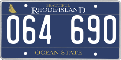 RI license plate 064690