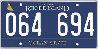 RI license plate 064694