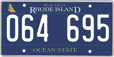 RI license plate 064695
