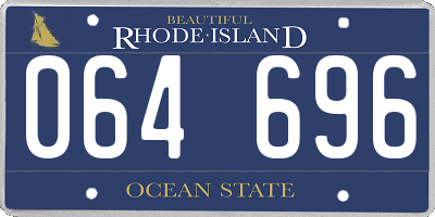 RI license plate 064696