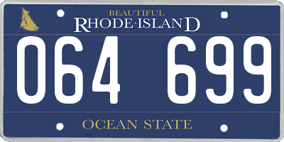 RI license plate 064699