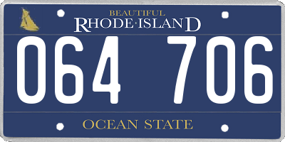 RI license plate 064706