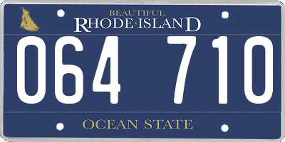 RI license plate 064710