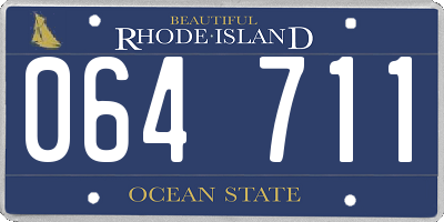 RI license plate 064711