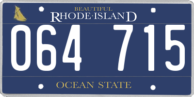 RI license plate 064715