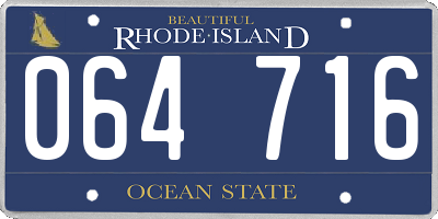 RI license plate 064716