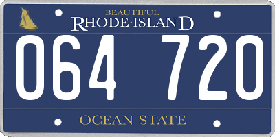 RI license plate 064720