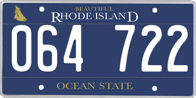RI license plate 064722