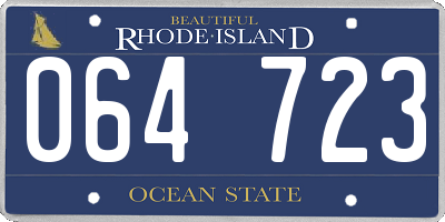 RI license plate 064723