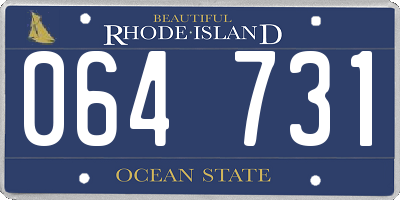 RI license plate 064731