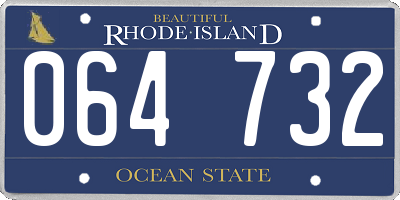 RI license plate 064732