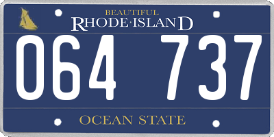 RI license plate 064737