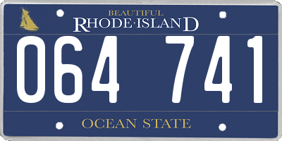 RI license plate 064741