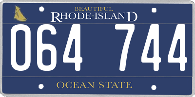 RI license plate 064744