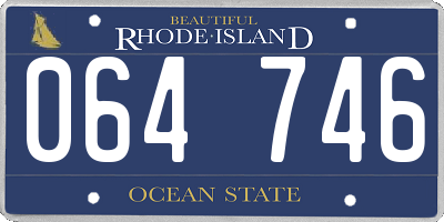 RI license plate 064746