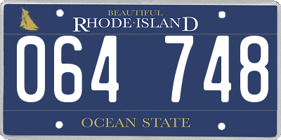 RI license plate 064748