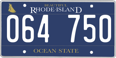 RI license plate 064750