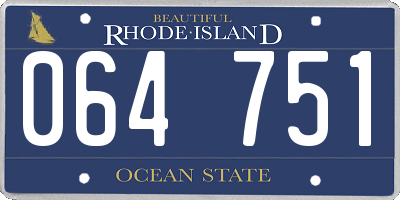 RI license plate 064751