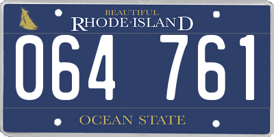 RI license plate 064761