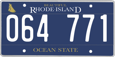 RI license plate 064771