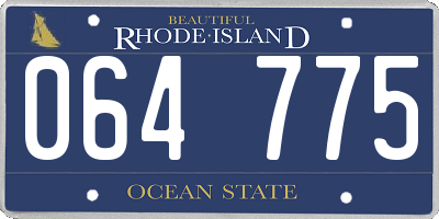 RI license plate 064775