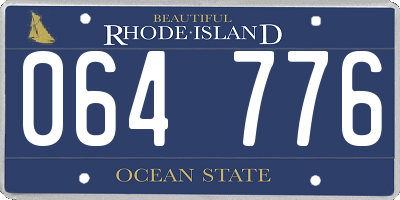 RI license plate 064776