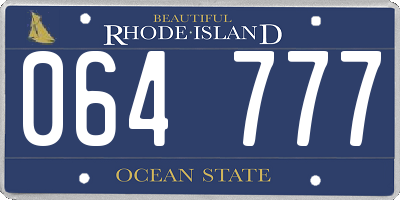 RI license plate 064777