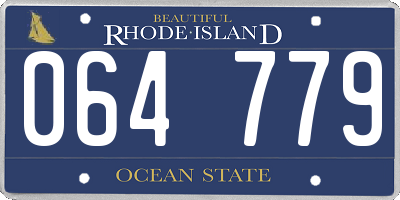 RI license plate 064779